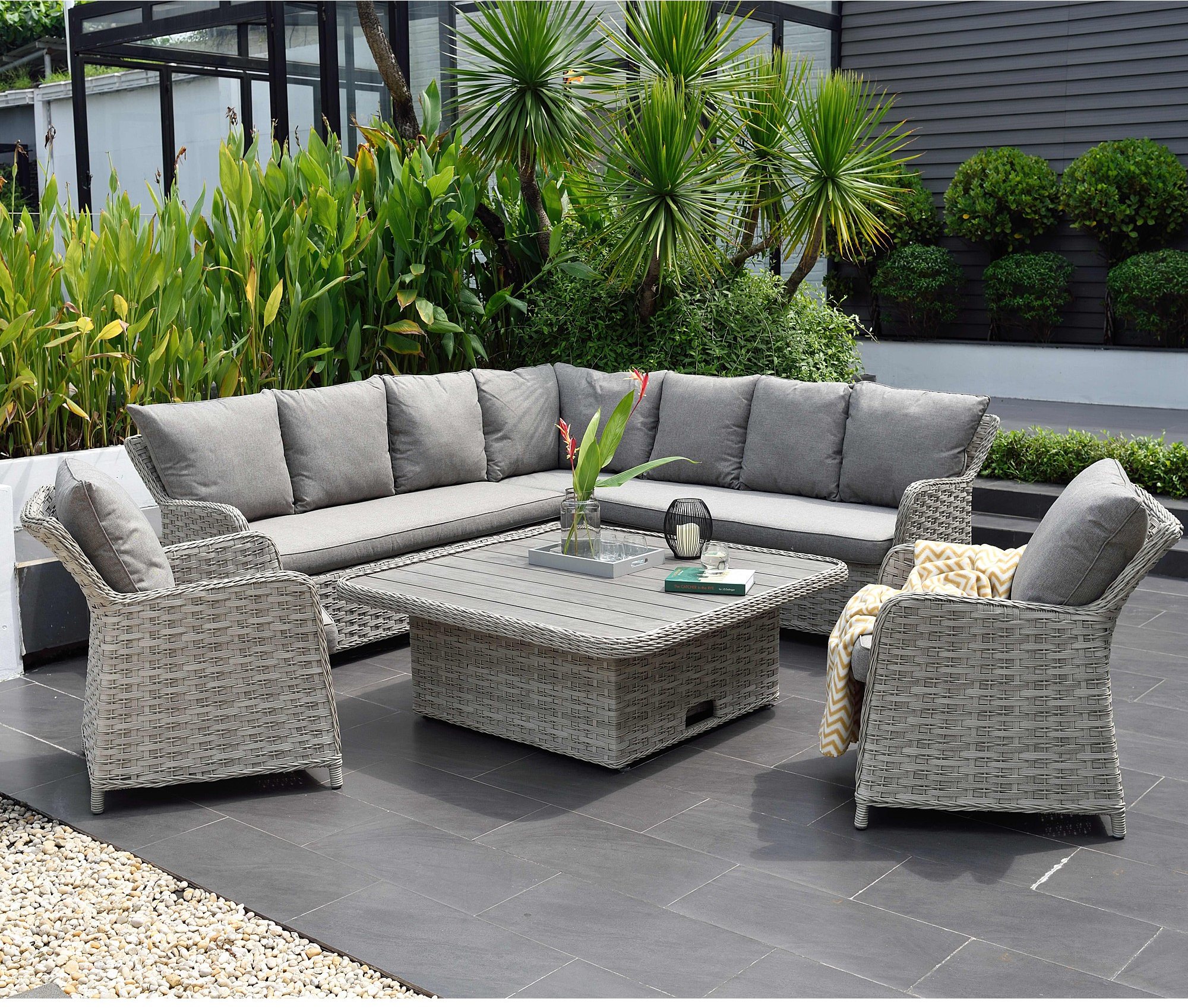 Samoa Large Corner Set with 2 Sofa Aldiss Garden Furniture