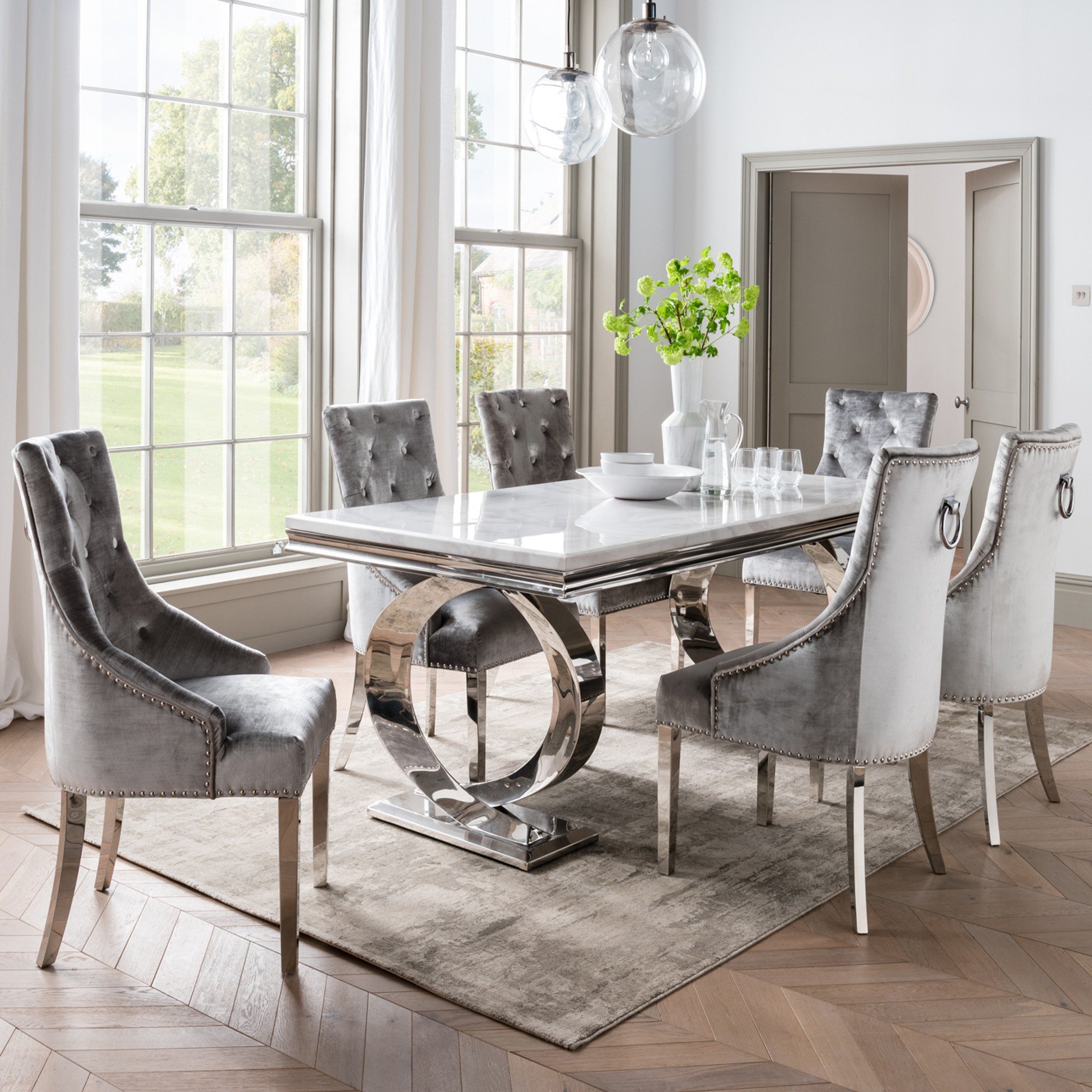 Silver living room chairs deals