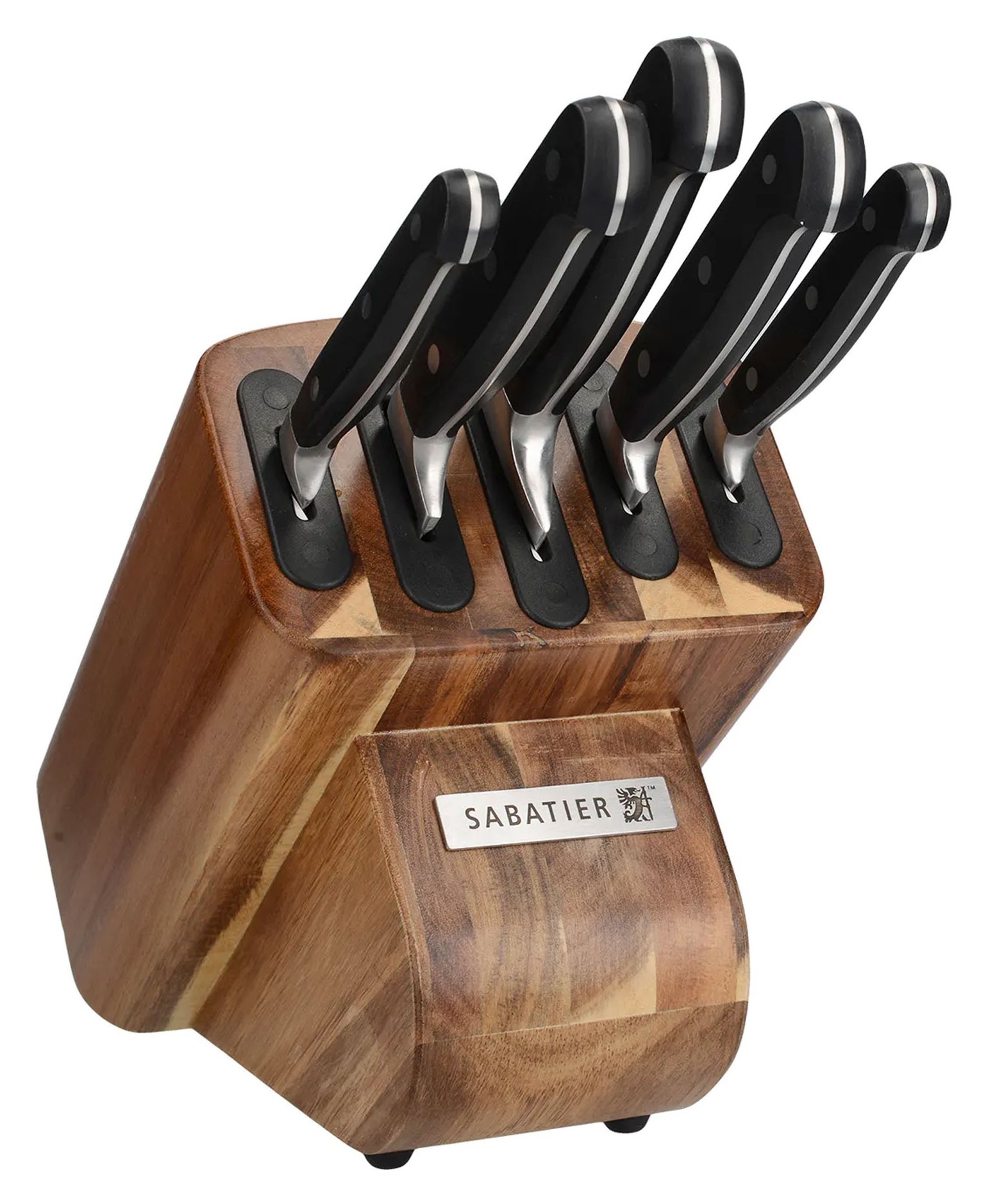 Sabatier Edgekeeper Self Sharpening 5 Piece Acacia Knife Block - Aldiss