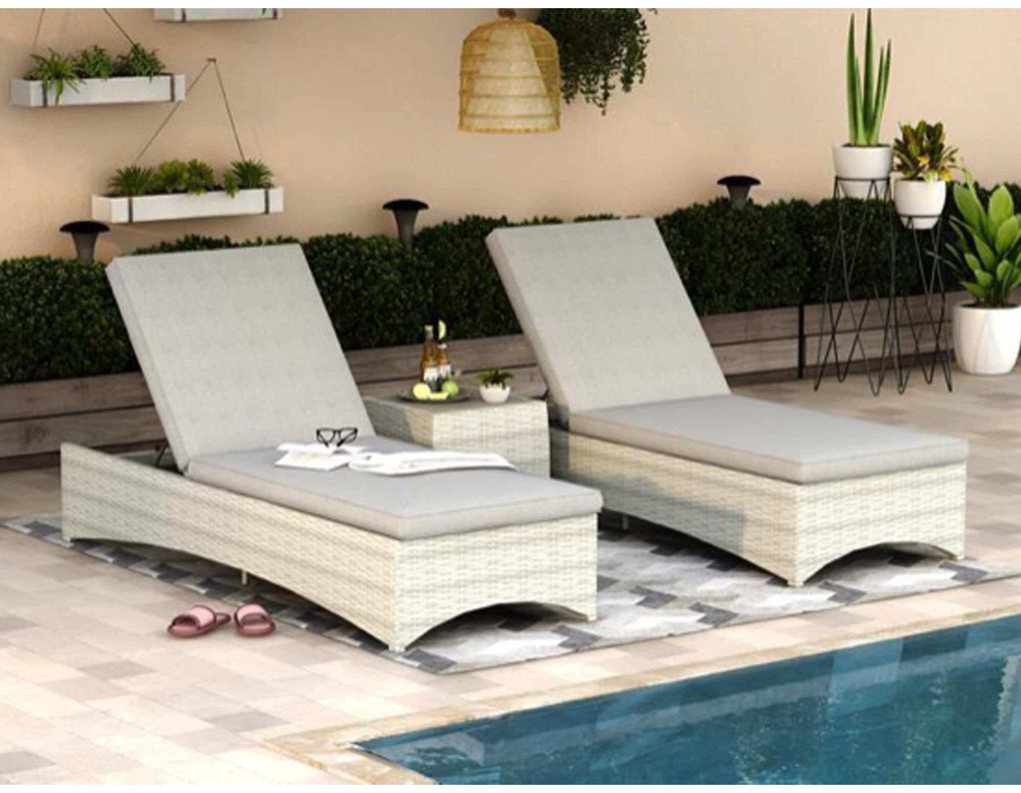 Aruba Sun Lounger Aldiss Rattan Garden Furniture