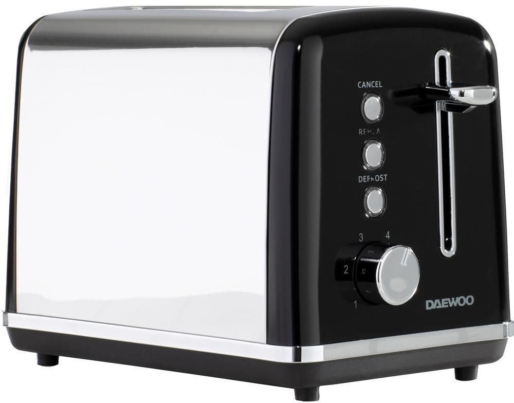 Daewoo Kensington Black 2 Slices Toaster Aldiss