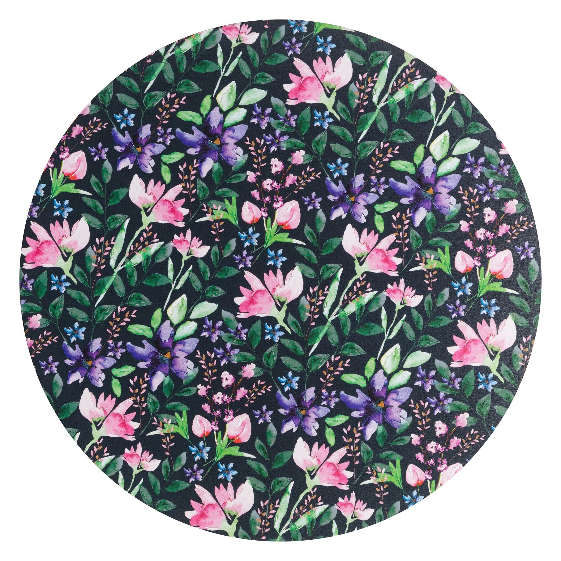 Denby Dark Floral Round Placemats X6 Aldiss