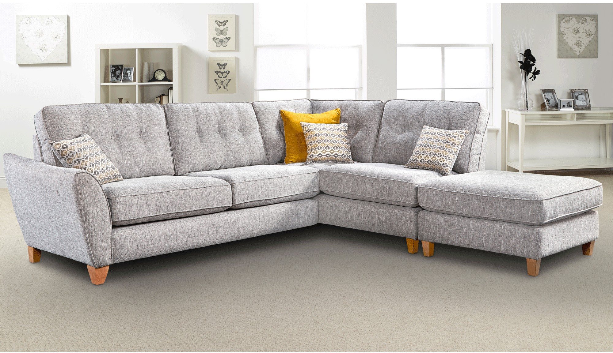 Small cuddler sectional sales
