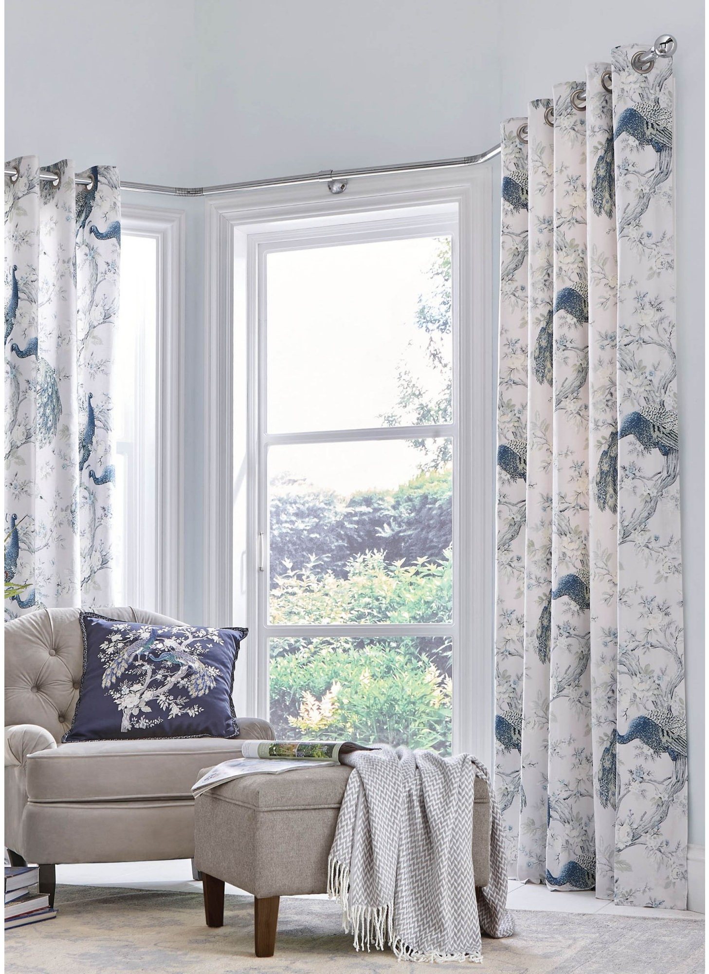 Laura Ashley Belvedere Midnight Curtains Aldiss