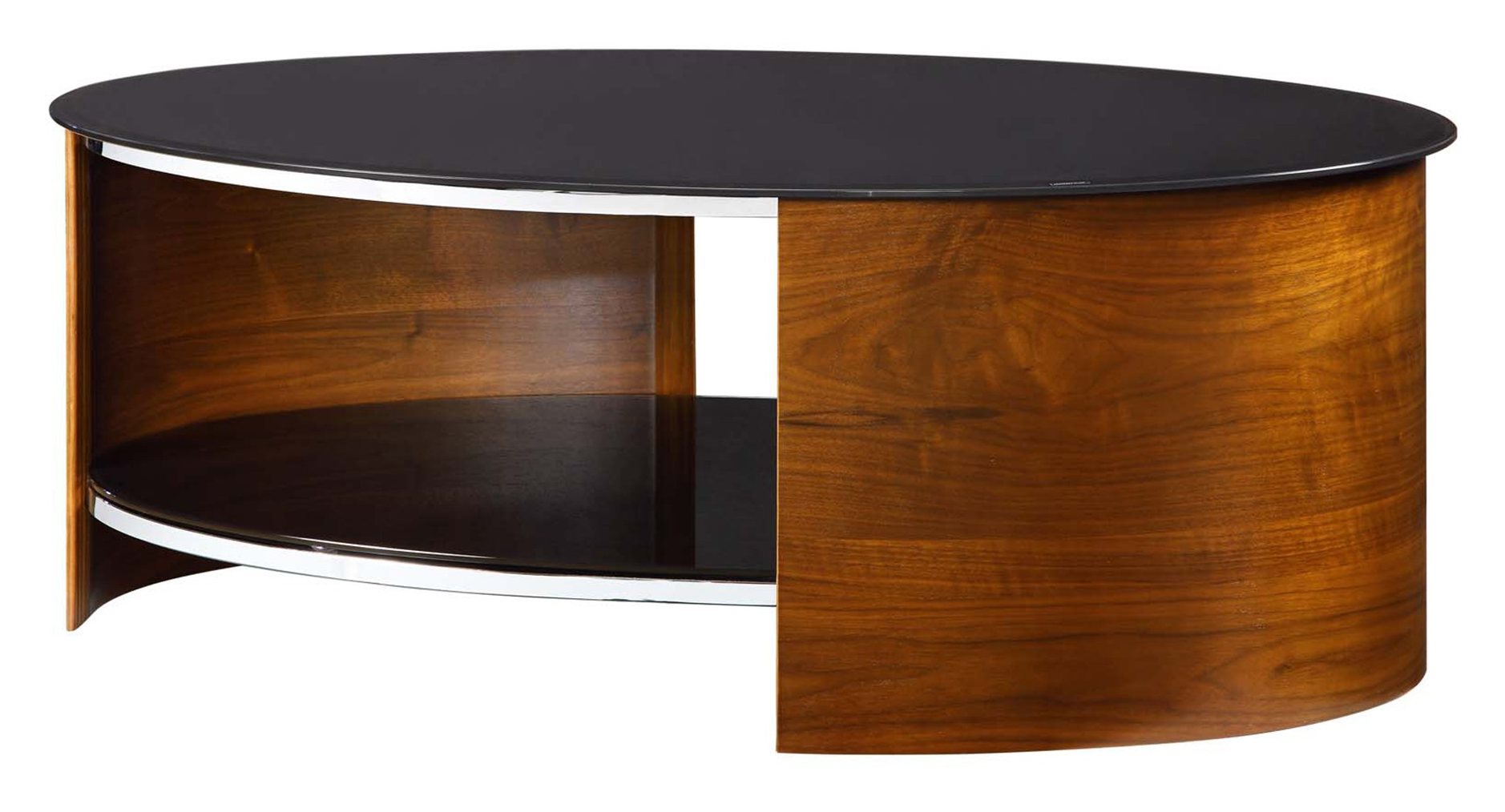 Florida Oval Coffee Table in Walnut - Aldiss