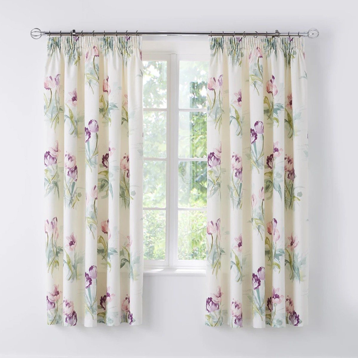 Macy Pink Ready Made Curtains Aldiss