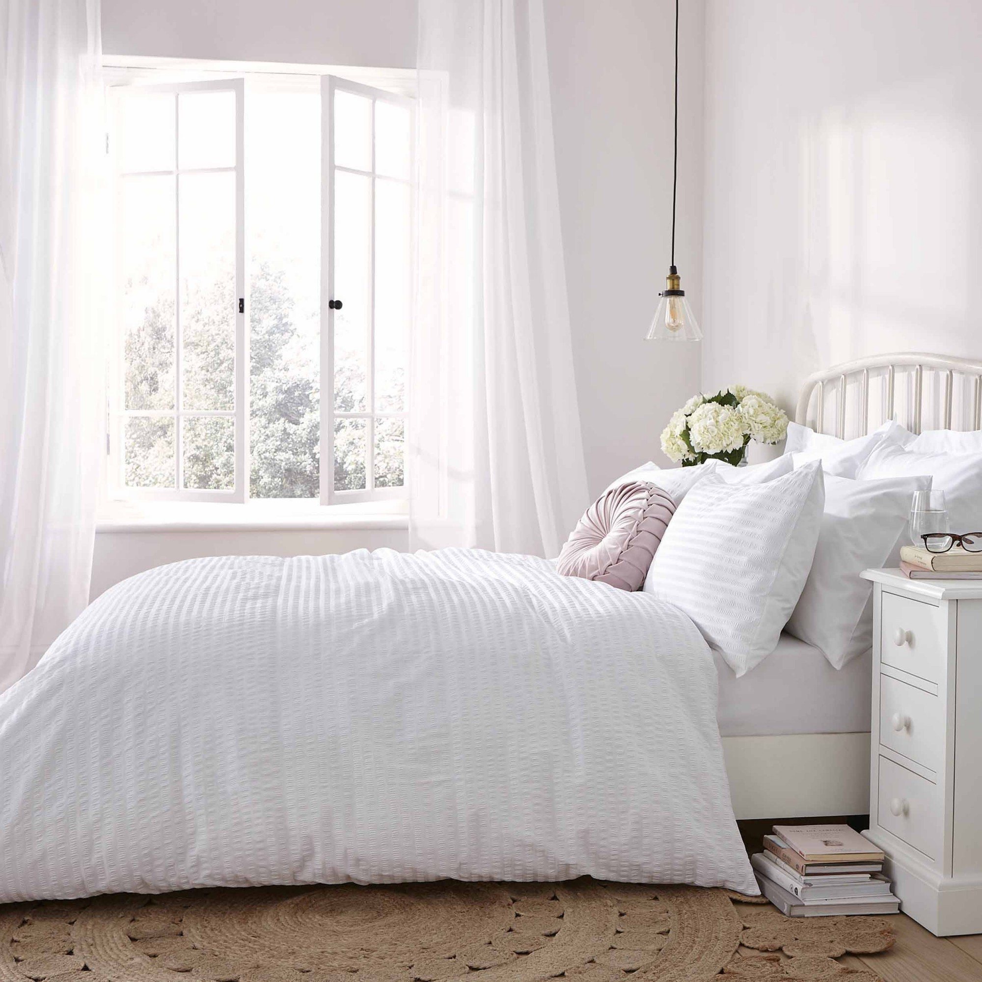 Laura Ashley Emma Seersucker Duvet Cover Set Aldiss