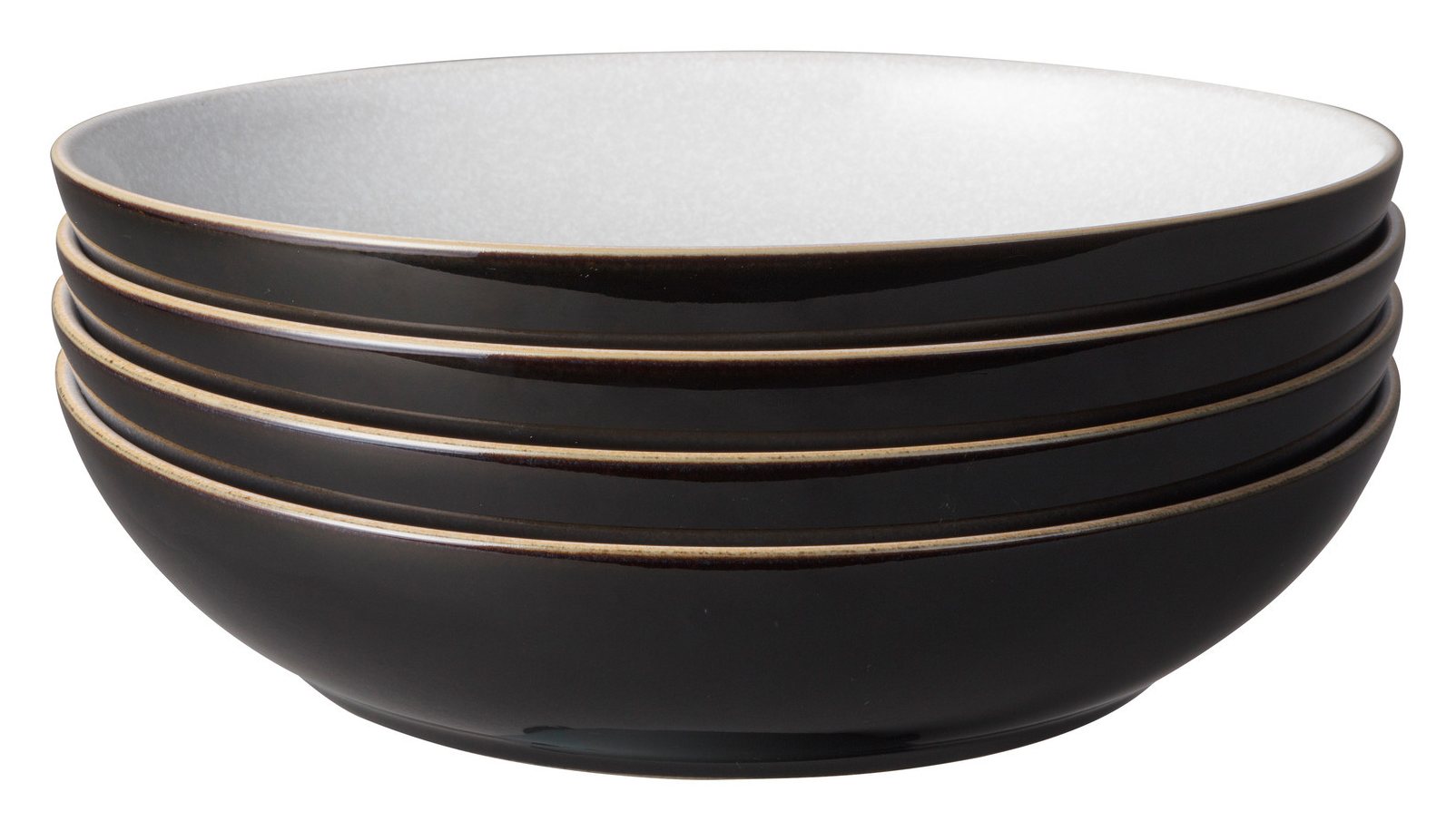 Denby Elements Black 4 Piece Pasta Bowl Set Aldiss of Norfolk