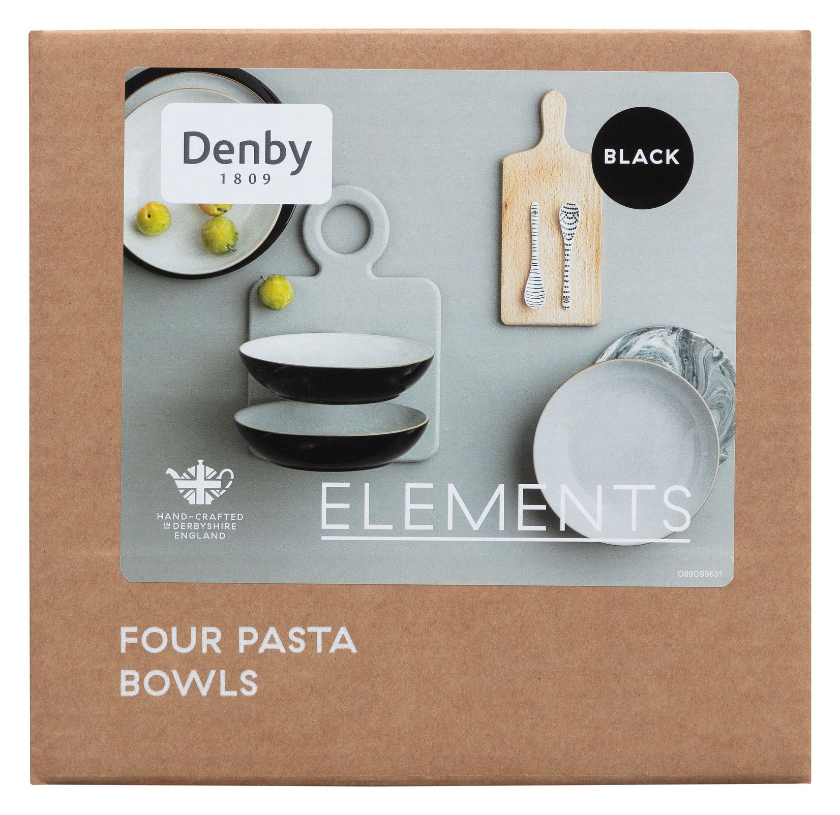 Denby Elements Black 4 Piece Pasta Bowl Set Aldiss of Norfolk