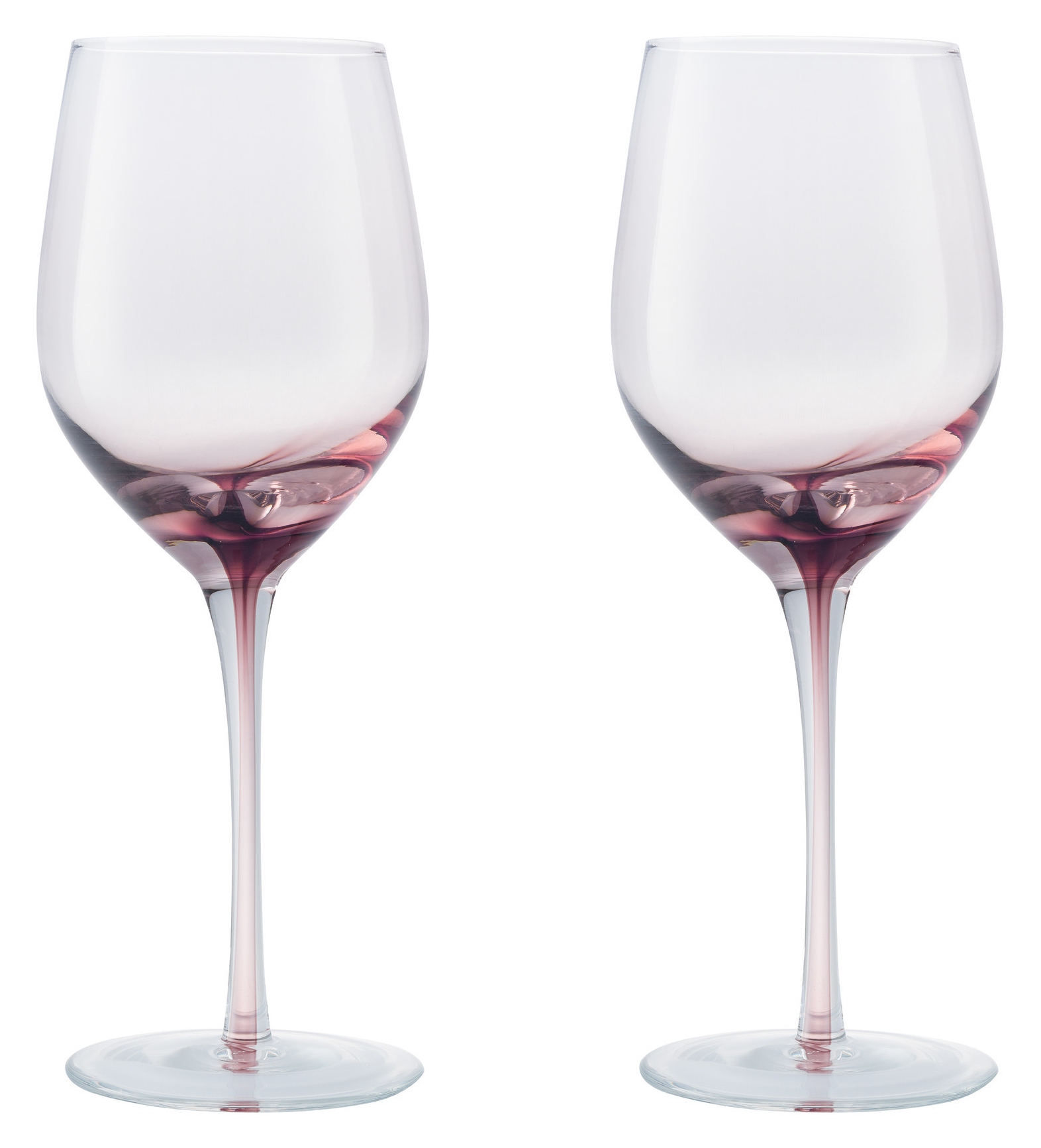 Denby Colours Set of 2 Red Wine Glasses Pink Aldiss