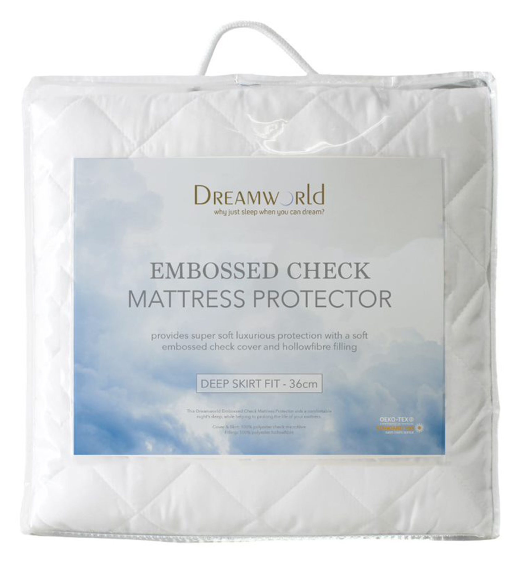 Dreamworld Embossed Check Mattress Protector Aldiss