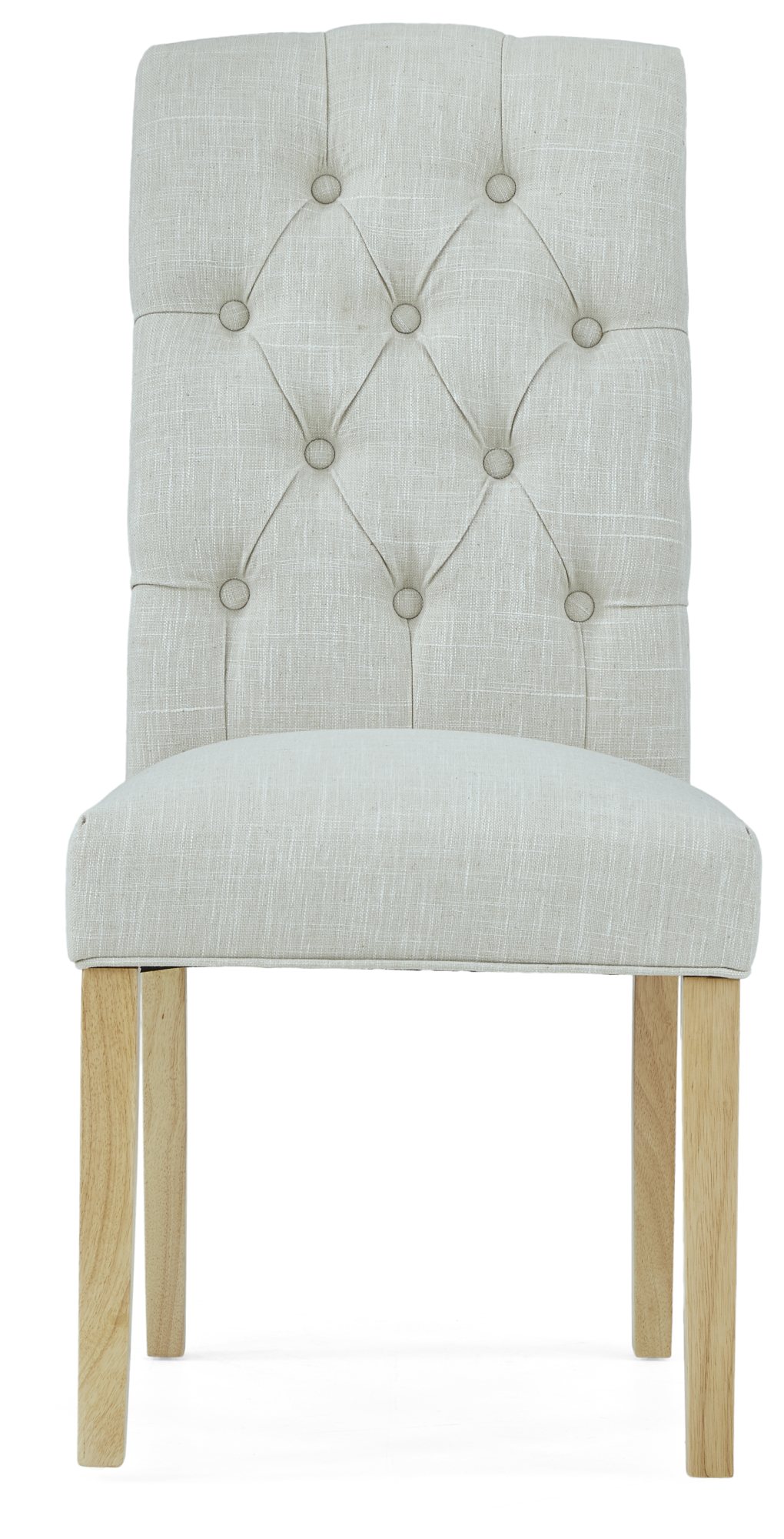 Cheltenham Button Back Chair in Natural Fabric Aldiss