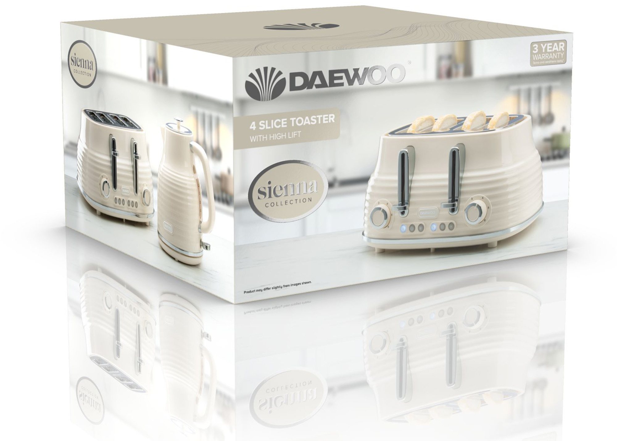 Daewoo Sienna 4 Slice Toaster Cream | Aldiss of Norfolk