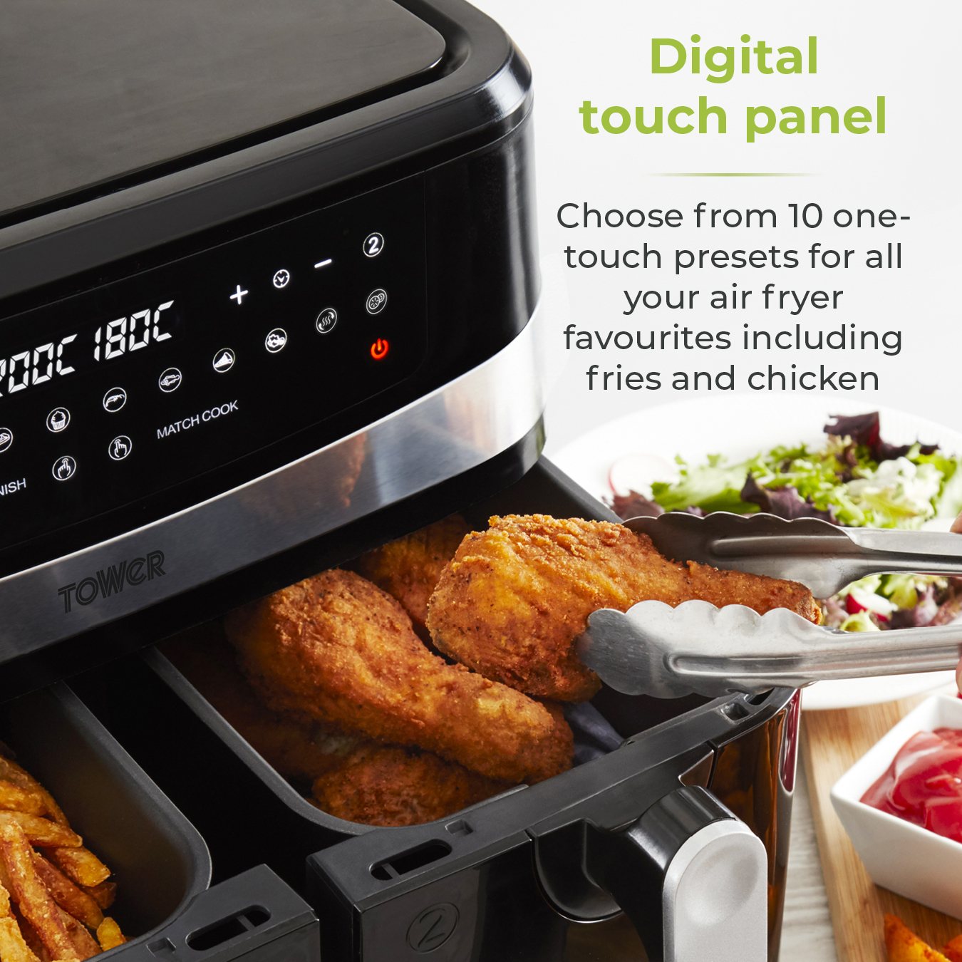 Tower Air Fryer Dual Basket 9L Aldiss of Norfolk