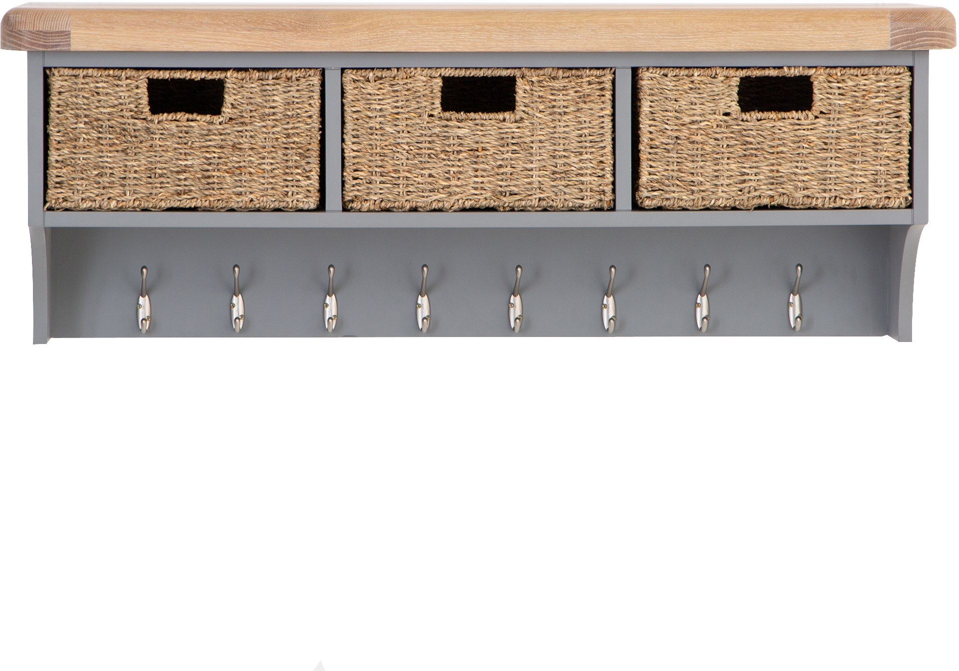 Chatsworth Oak Grey Large Hall Bench Top Aldiss of Norfolk