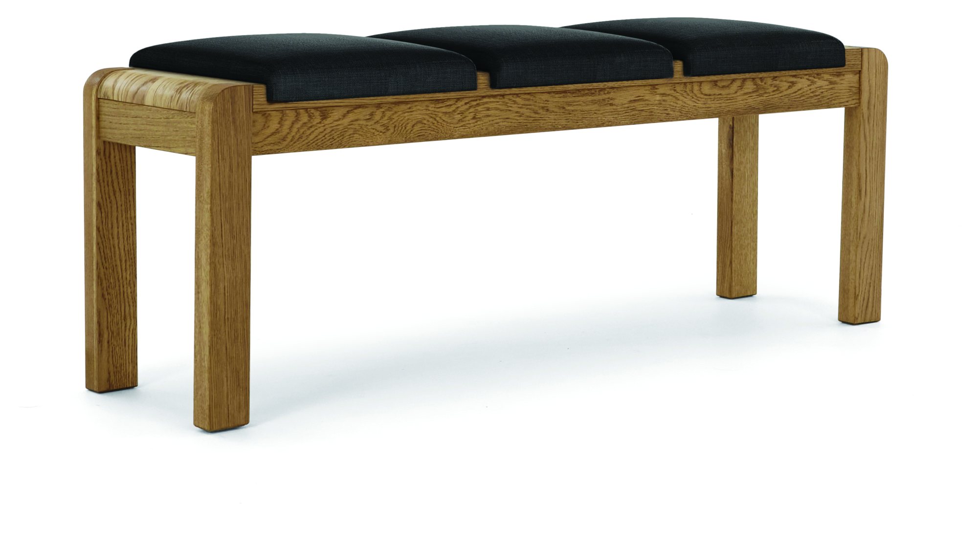 Fenwick Dining Bench with steel Cushion Aldiss of Norfolk