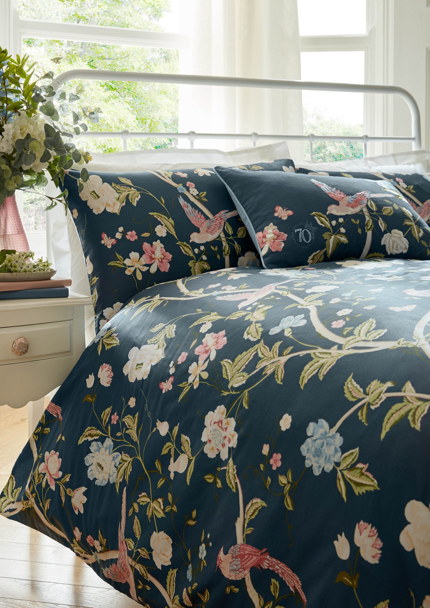 Laura Ashley Summer Palace Midnight Duvet Cover Set Aldiss