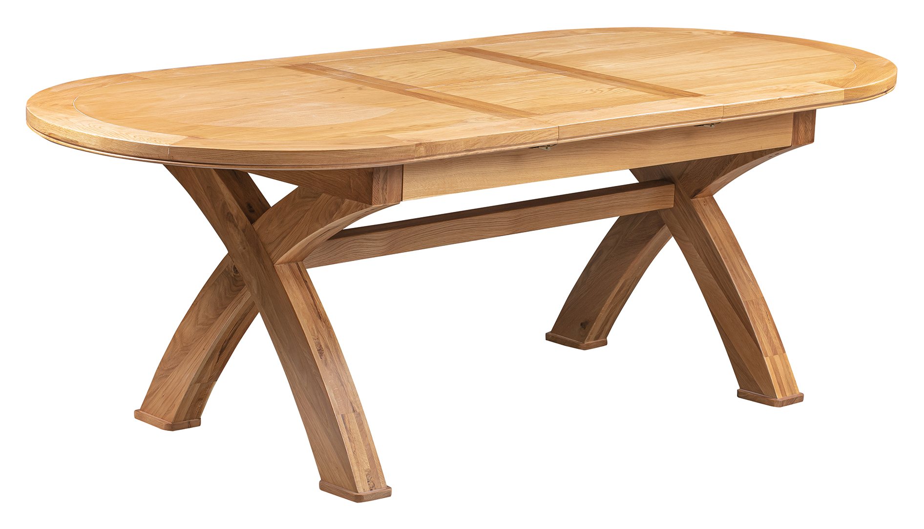 Gloucester Oak Oval 1.8m Cross Leg Dining Table Aldiss of Norfolk