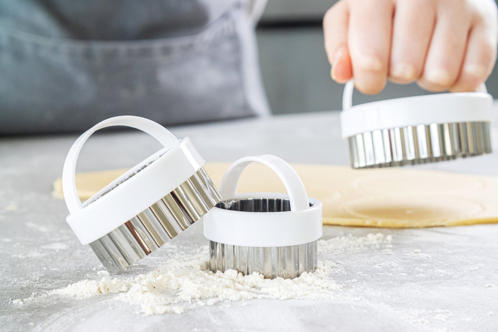 KitchenCraft | Set of Three Fluted Pastry Cutters | Aldiss