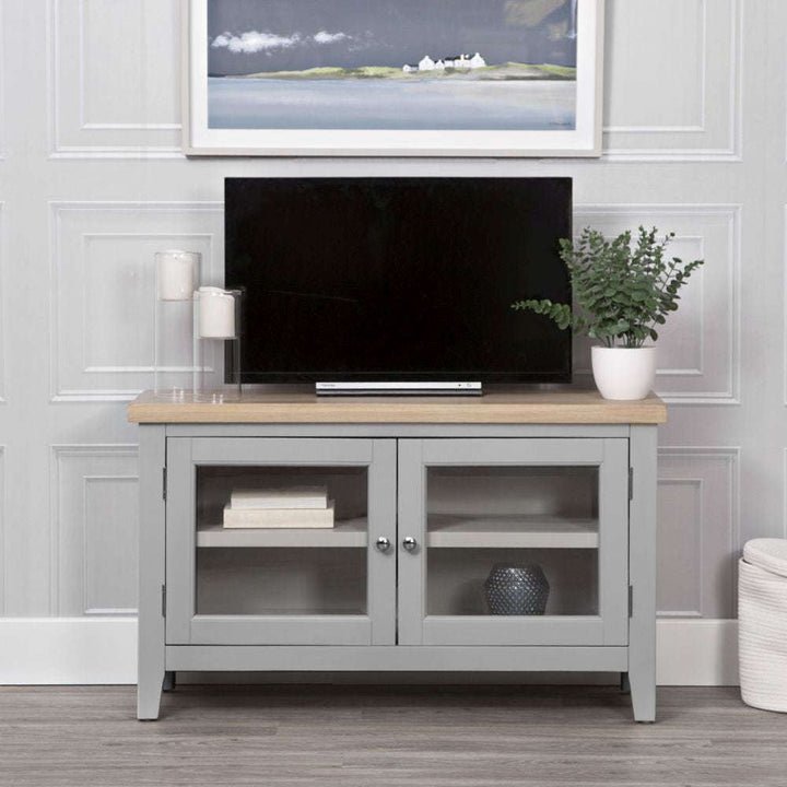 Derwent Grey Standard TV Unit Aldiss of Norfolk