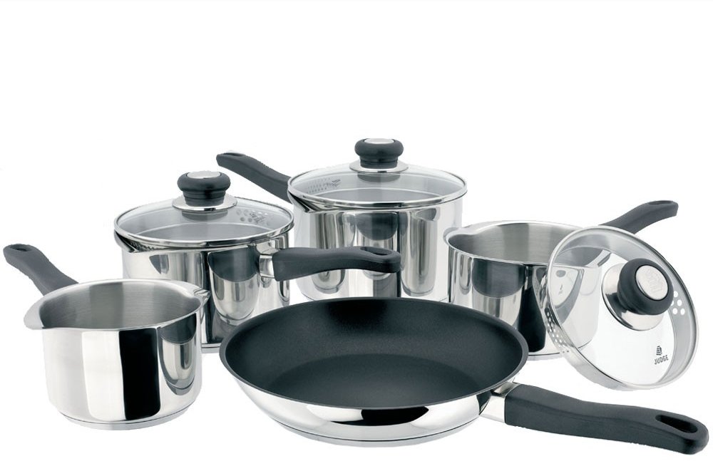 Judge Vista 5Piece Saucepan Set with Vented Lids More Saucepans Onl