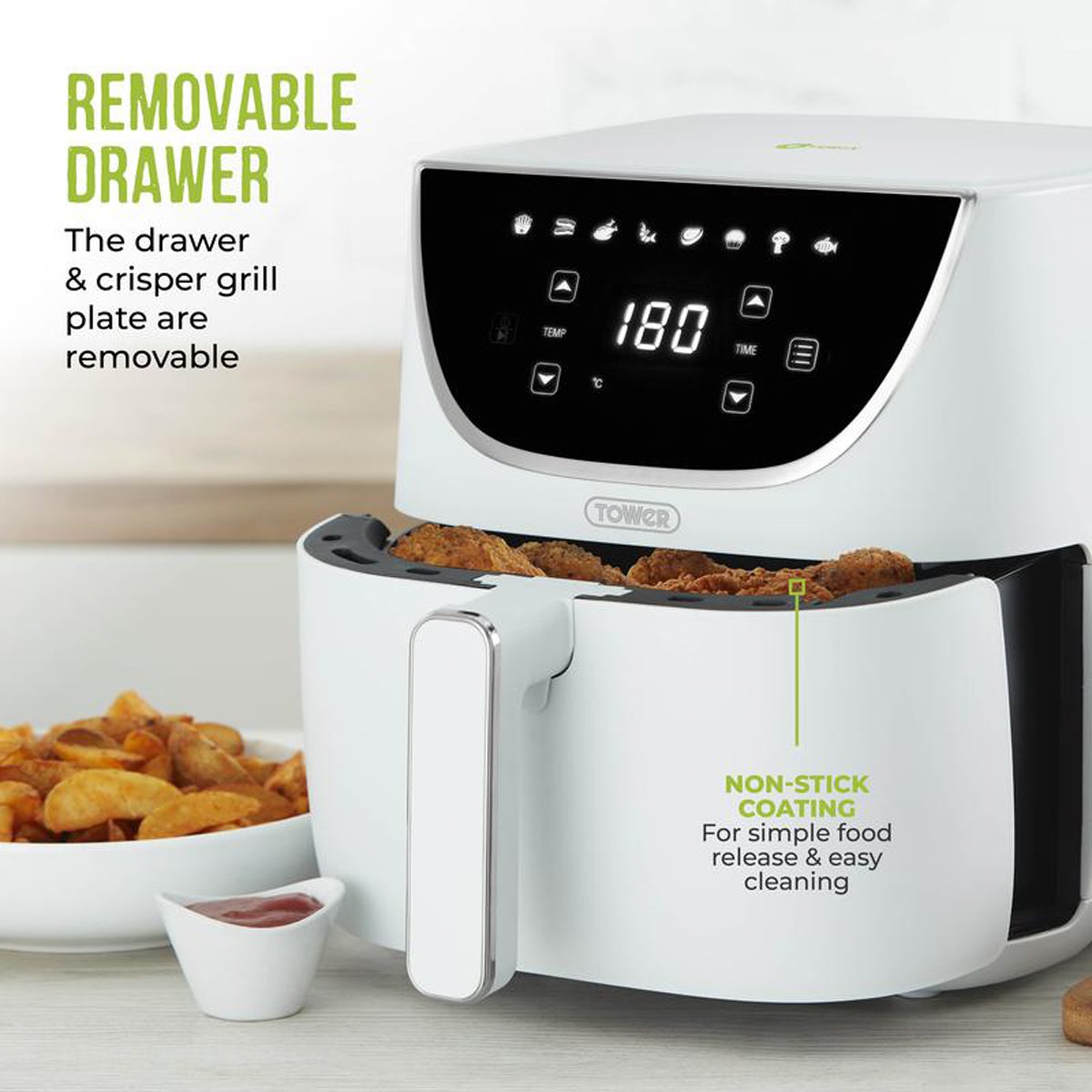 Tower Vortex Digital Air Fryer 6L White Aldiss of Norfolk