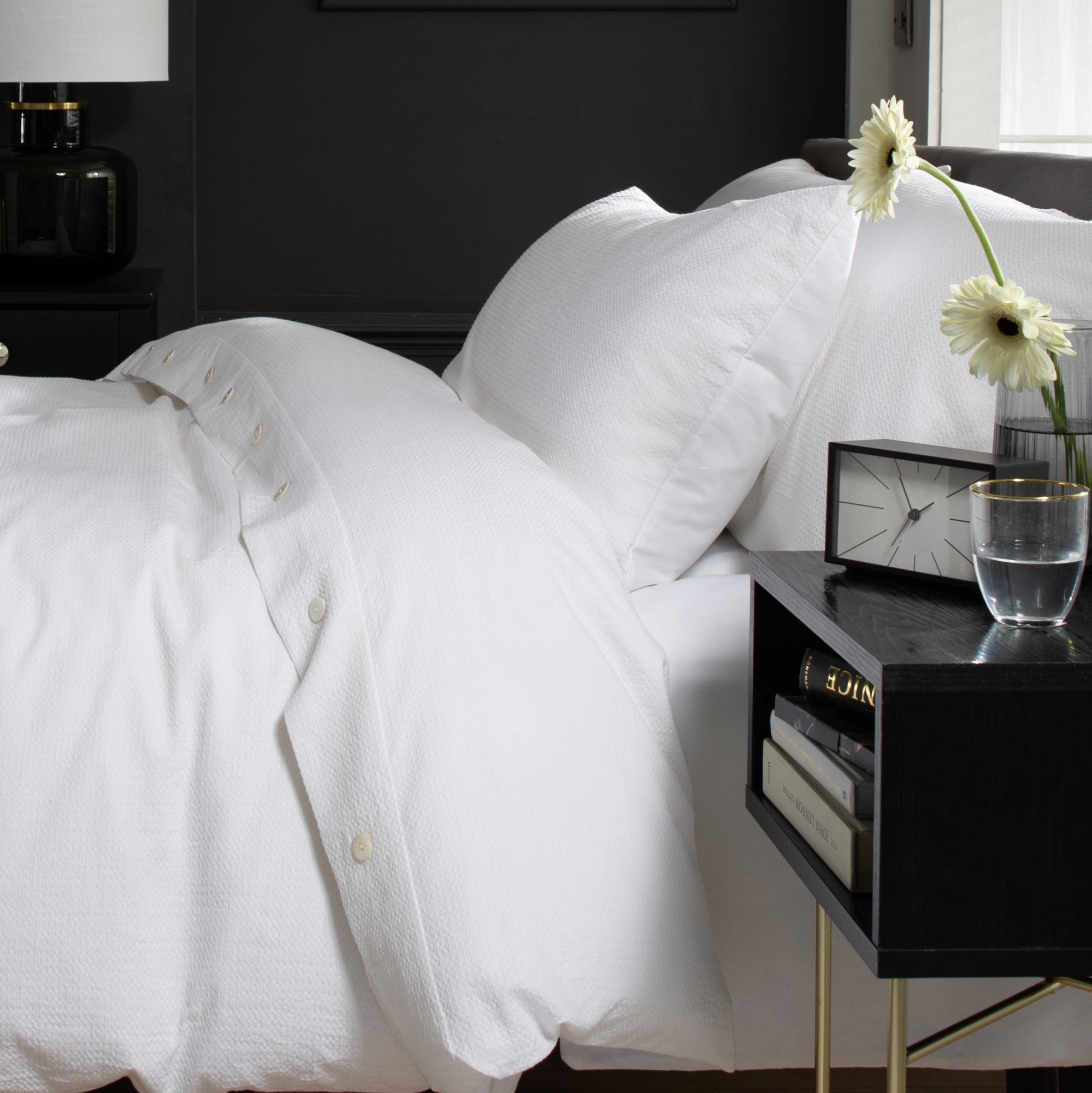 The Lyndon Company White Morocco Duvet Cover Set Aldiss