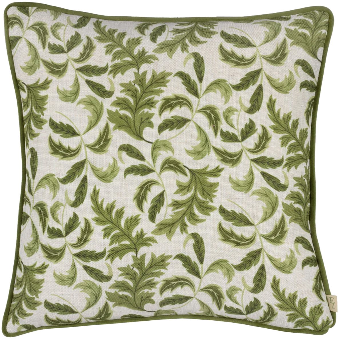 Evans Lichfield Peacock Cushion Cover, Olive, 43 x 43cm