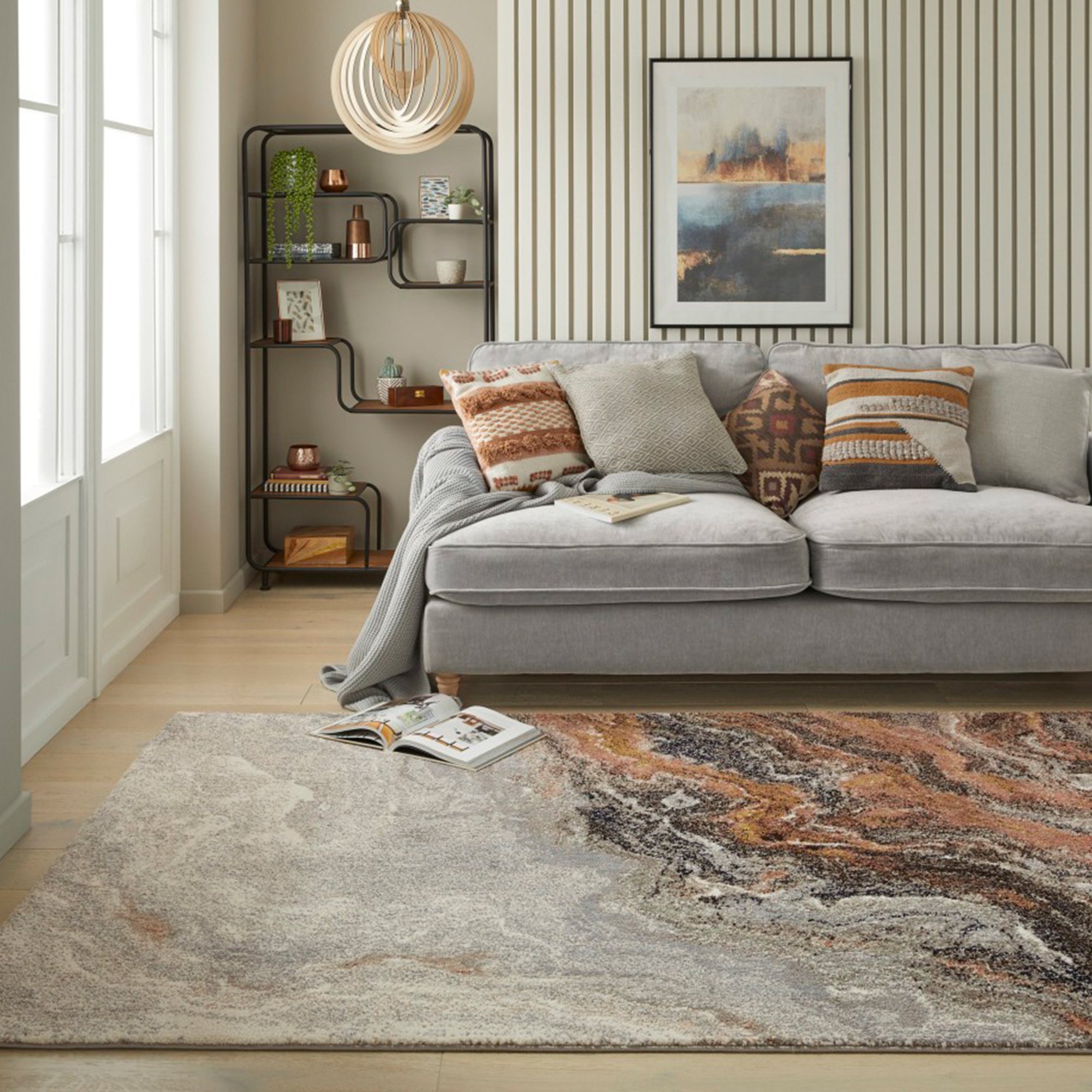 Amara Rug Ivory Grey & Taupe 160x220 | Aldiss of Norfolk