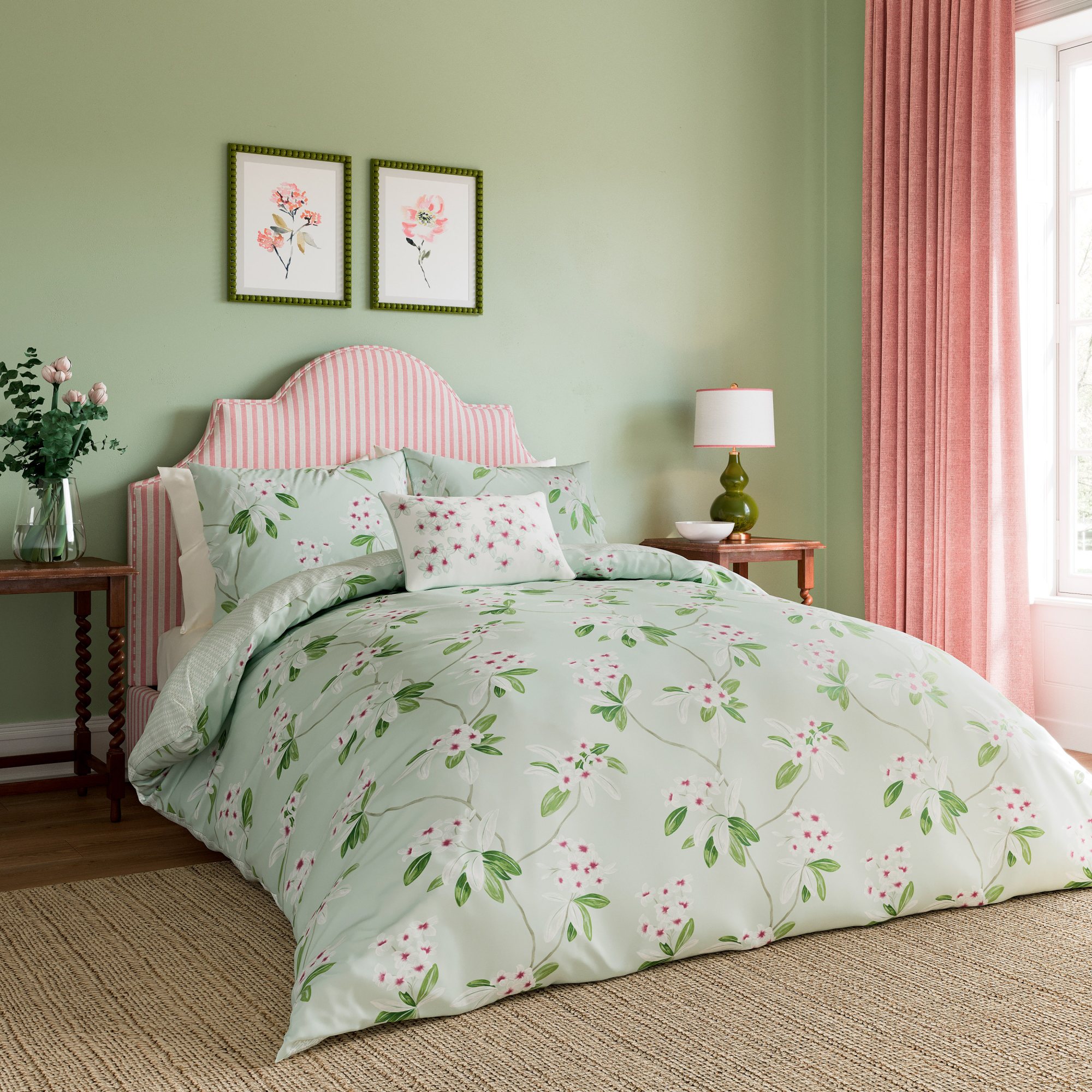 Sanderson Options Oleander Aqua Duvet Cover Set Aldiss