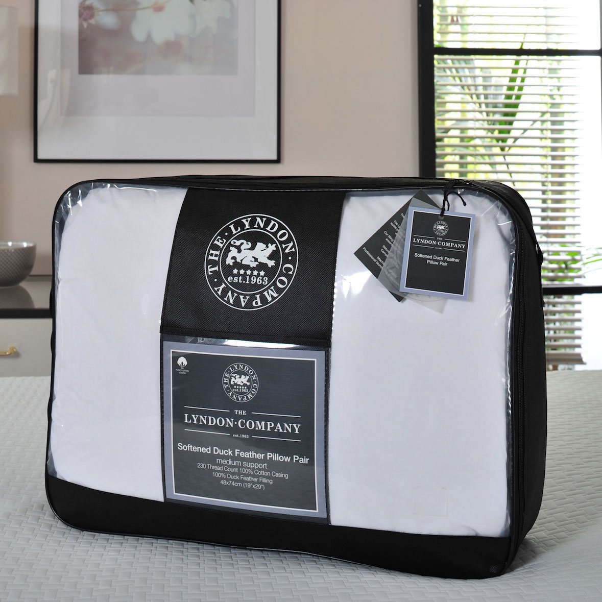 The Lyndon Co Softened Duck Feather Pillow Pair Aldiss