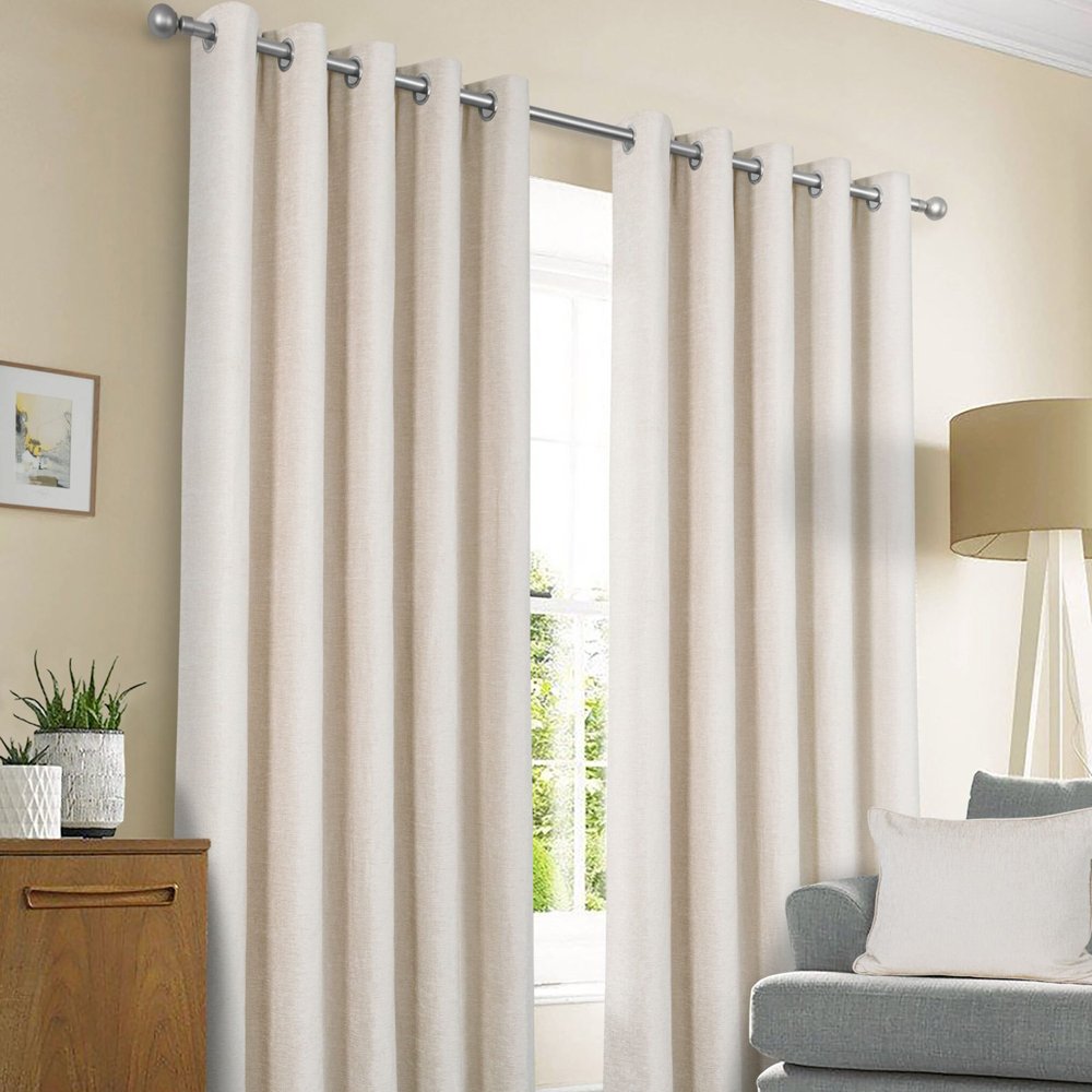 Sundour Amberley Natural Eyelet Curtains | Aldiss of Norfolk