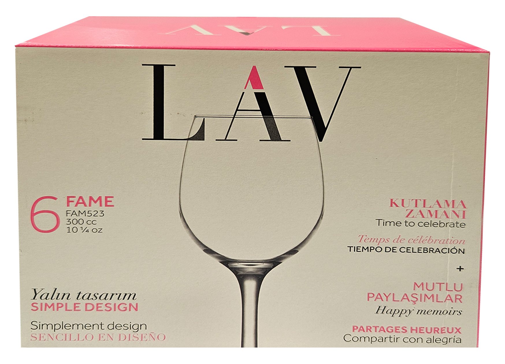 LAV Fame 305cc Set of 6 Wine Glasses Aldiss of Norfolk