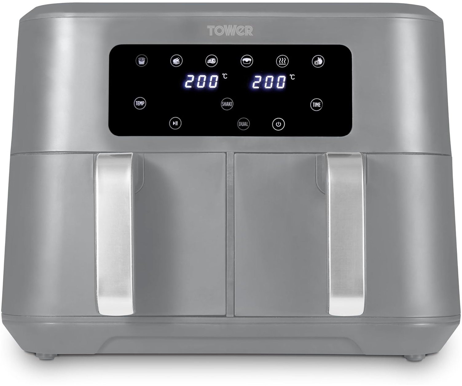 Tower Dual Basket Air Fry Grey Aldiss of Norfolk