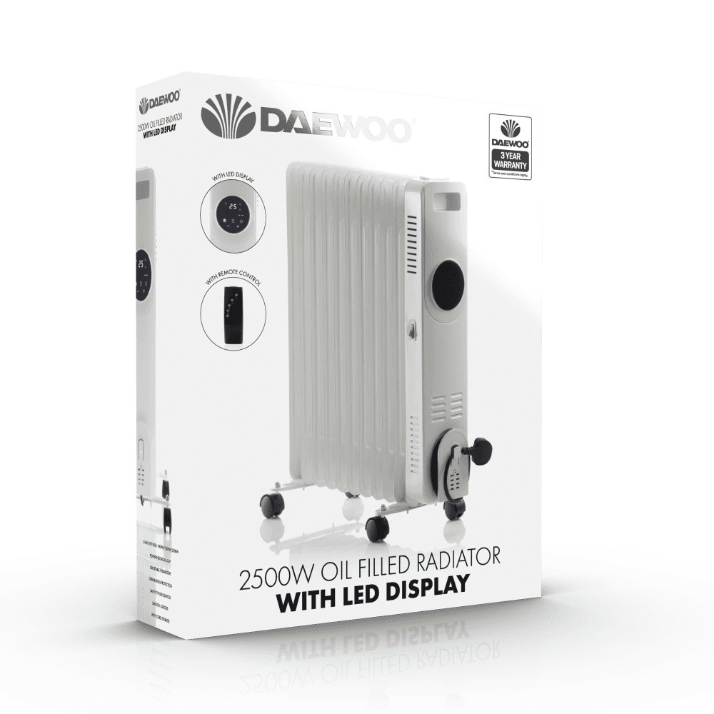 Daewoo 2500W Oil Filled Radiator | Aldiss of Norfolk