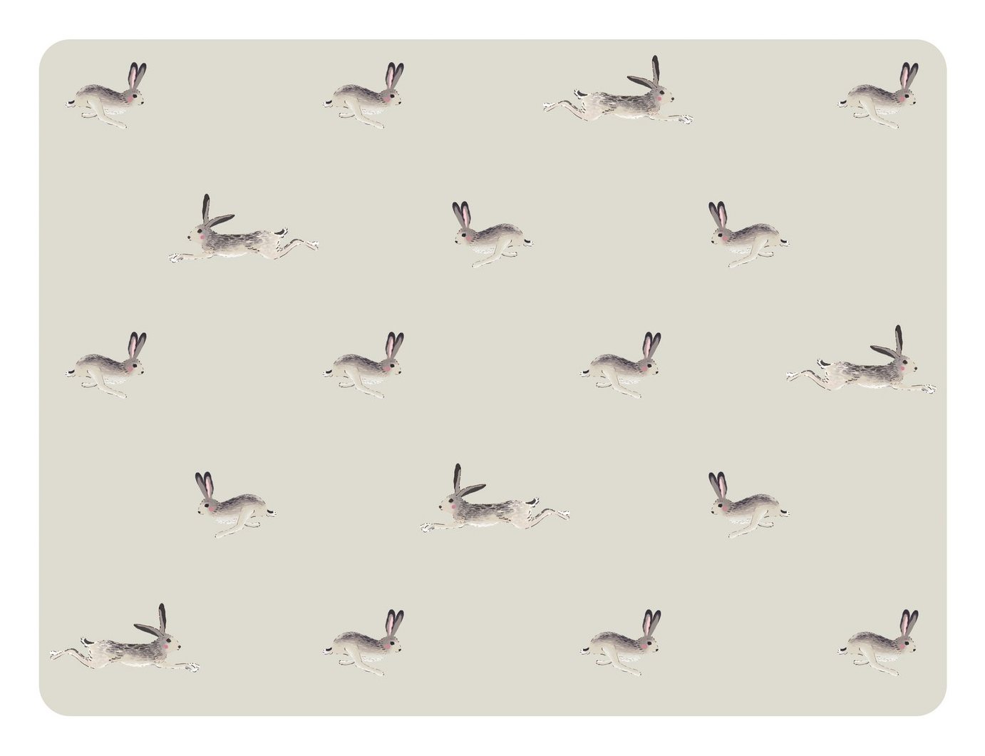 Sophie Allport Set of 4 Hare Placemats Aldiss of Norfolk