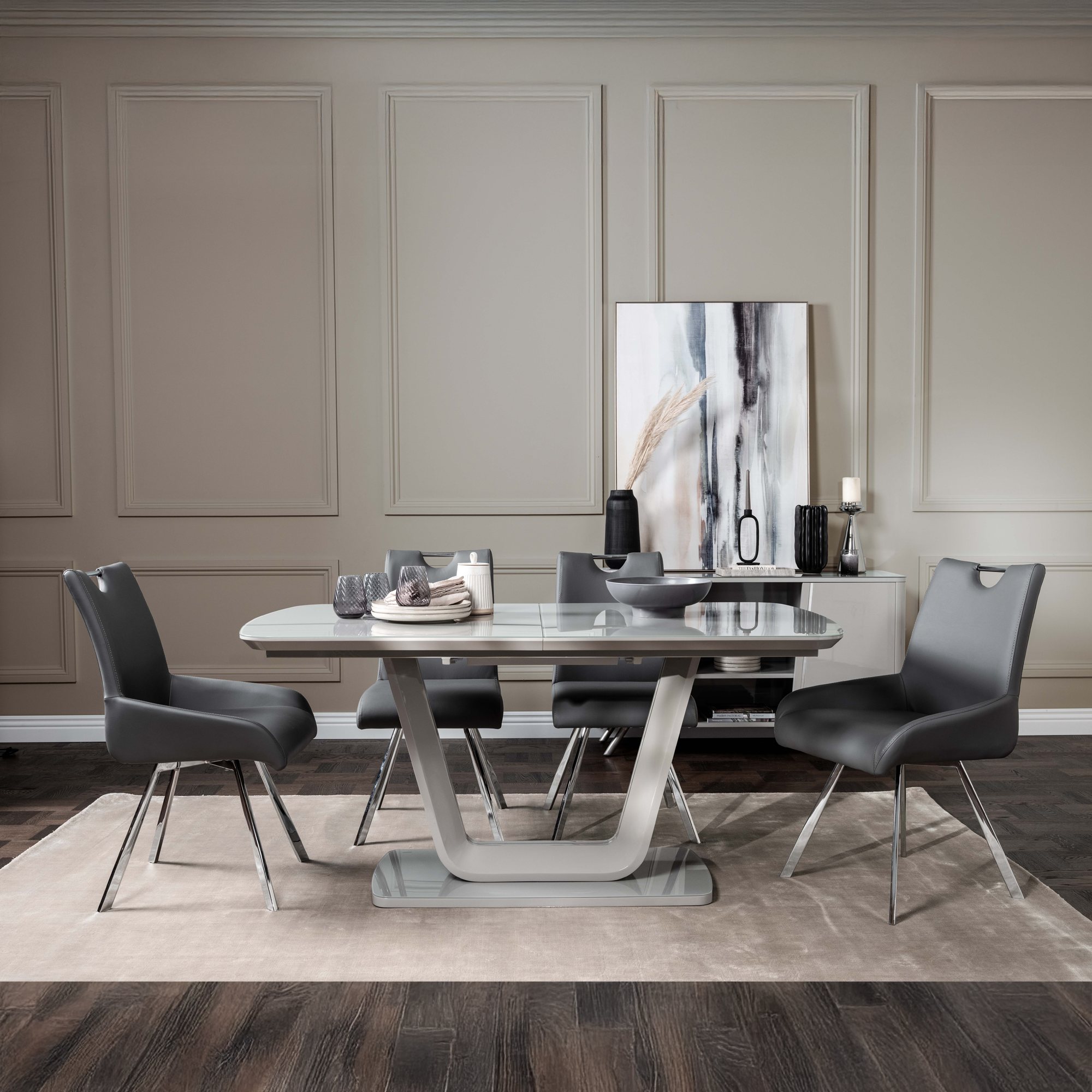 Stockholm 1.6m Extending Table & 4 Chairs | Aldiss Norfolk