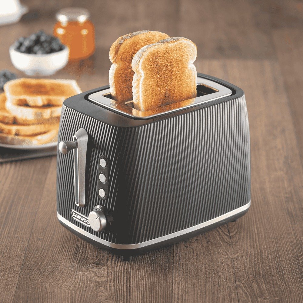 Daewoo Cascade 2 Slice Toaster Black | Aldiss of Norfolk