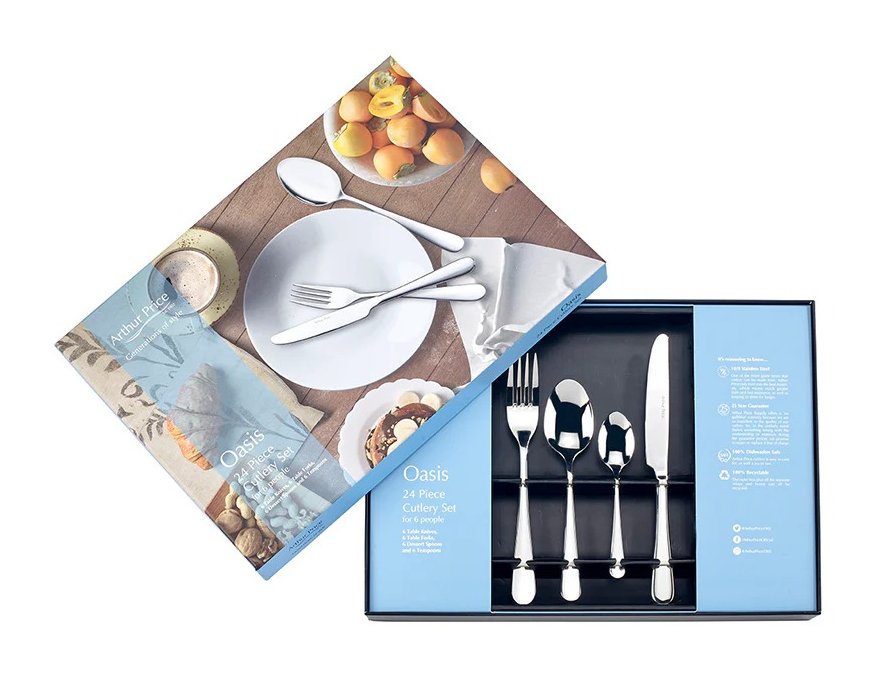 Arthur Price Oasis 24 Piece Cutlery Set | Aldiss of Norfolk