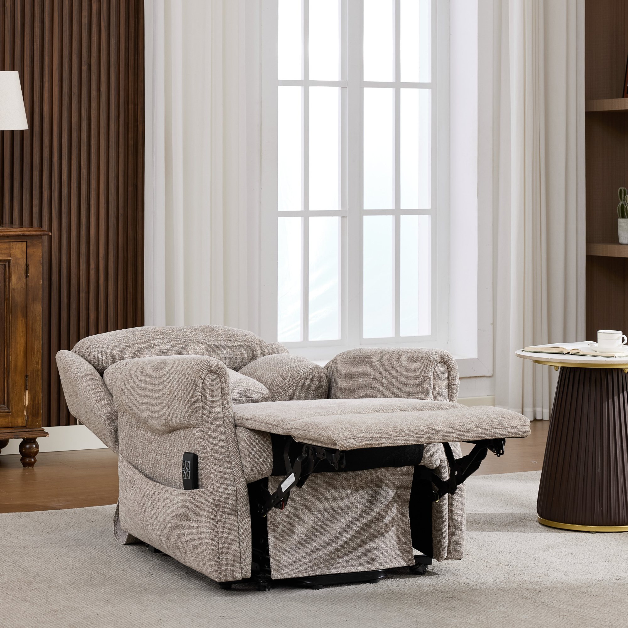Georgia Dual Motor Lift & Rise Chair in Chacha Oat | Aldiss