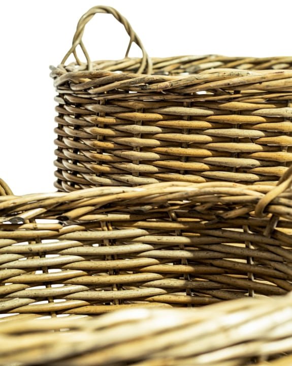 Rustic Log Baskets McGowan Rutherford Rustic Woven Log Baskets | Aldiss