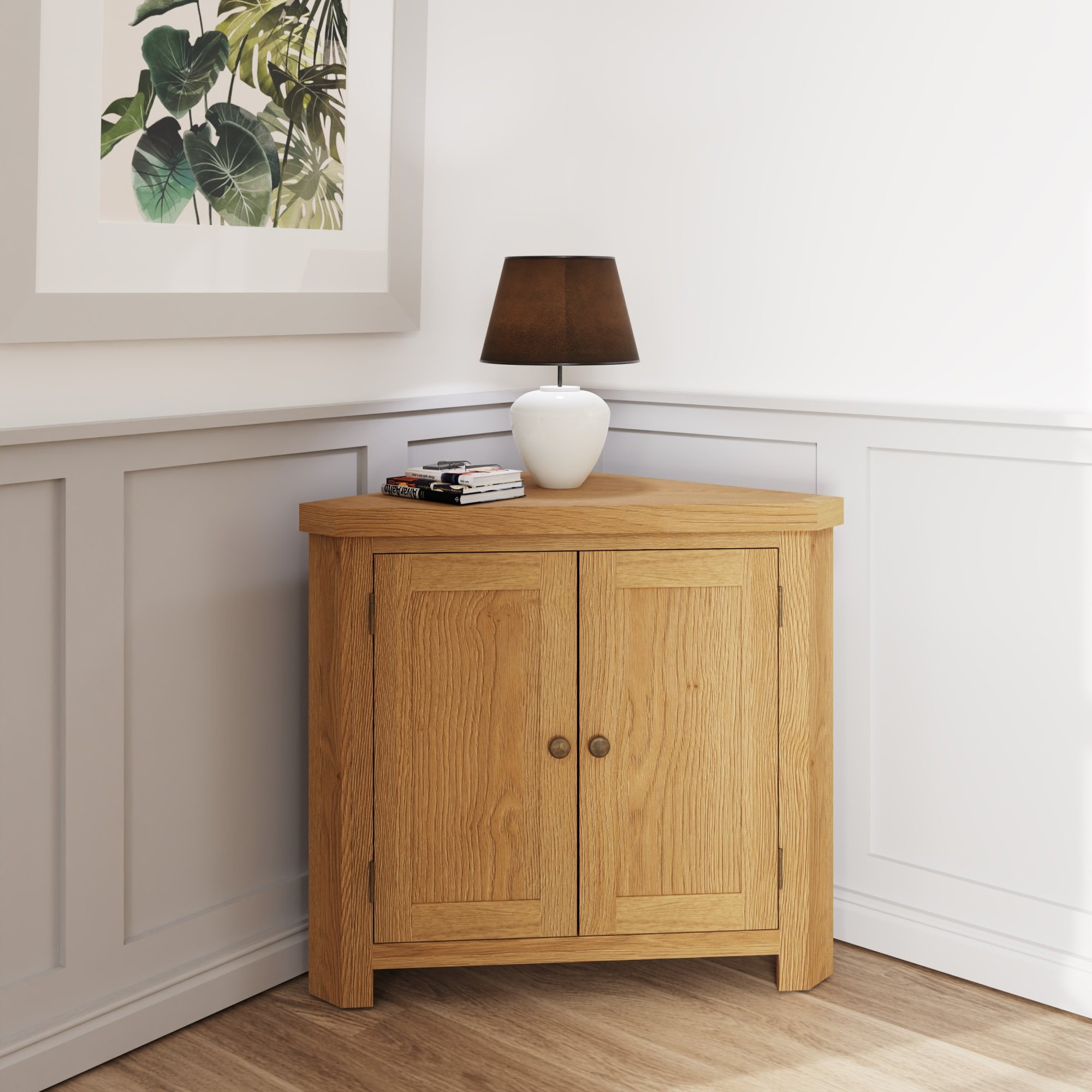 Norfolk Oak Corner Cabinet | Aldiss Oak Furniture