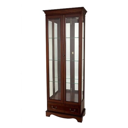 Simply Classical Tall China Display with Drawer