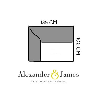 Alexander and James Baileys Modular 1.5 Seat End Unit With Left Hand Facing Arm