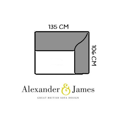 Alexander and James Baileys Modular 1.5 Seat End Unit with Right Hand Arm