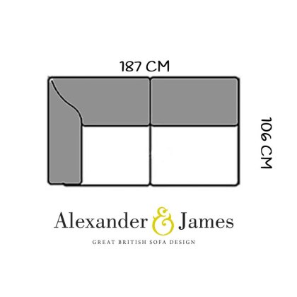 Alexander and James Baileys Modular 2 Seater End Unit With Left Hand Facing Arm