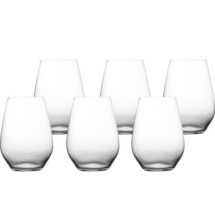 Maxwell Williams Vino Set of 6 Stemless Red Wine Glasses