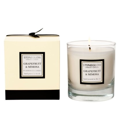 Stoneglow Grapefruit & Mimosa Tumbler Candle Stoneglow Grapefruit & Mimosa Tumbler Candle