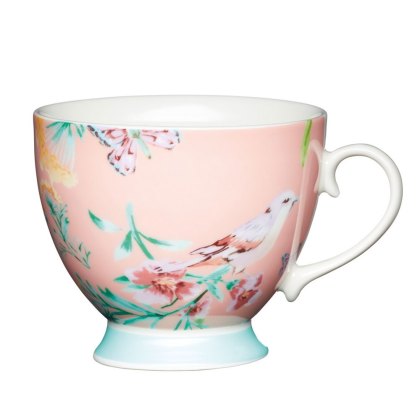 KitchenCraft China Peach Birds Footed Mug KitchenCraft China Peach Birds Footed Mug