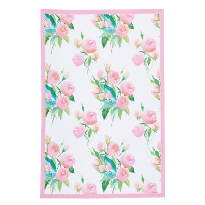 KitchenCraft Rose Tea Towels Pack of 2